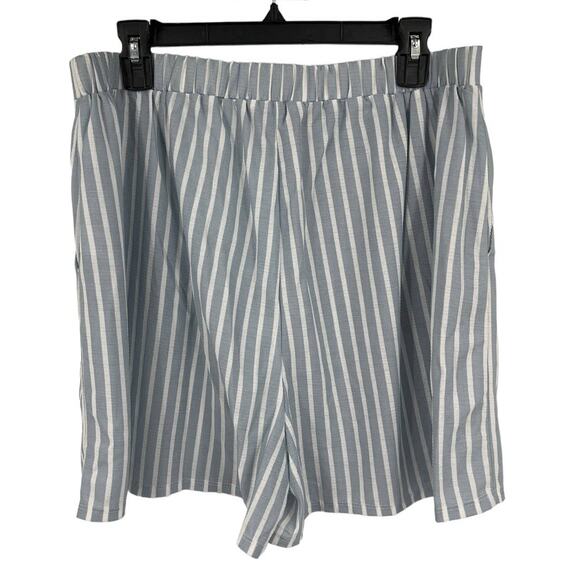 Asos Design shorts tall flippy textured blue stripe size 12 - Picture 2 of 3